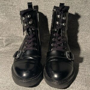 All Saints Donita Leather Lug Sole Boots